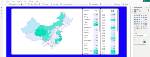 China Shape Map for Power BI 适用于Power BI的中国形状地图