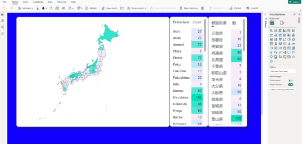 Japan Shape Map for Power BI Power BI用の日本シェイプマップ